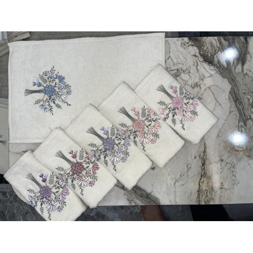 30*50 KADİFE 3D NAKIŞLI MUTFAK HAVLUSU